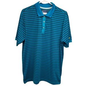 Jack Nicklaus Golden Bear Golf Polo Shirt L Teal & Black Staydri